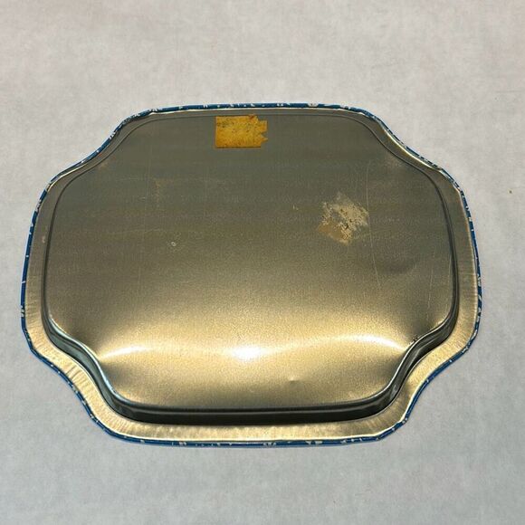 Vtg Tin Metal Pig Trays Small Nightstand Childs Farm Animals Set 3 Blue Decor Ki - Picture 5 of 8